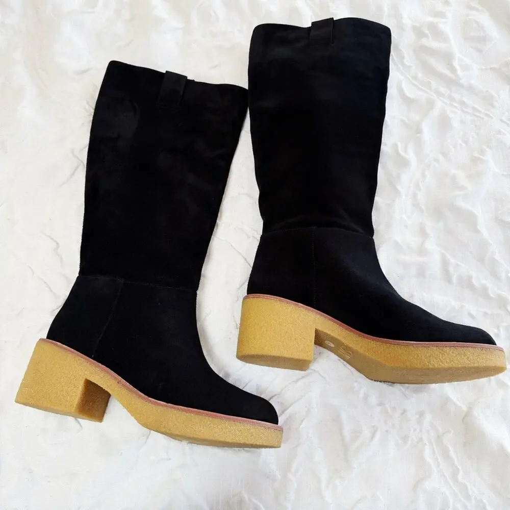 Stuart Weitzman Montana Slouch Suede Knee Boots Size 10 New